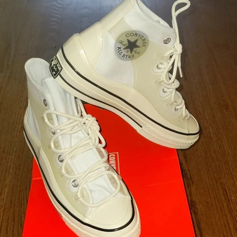 Converse Chuck 70 Utility Hi Shoes - White / Egret / Black - Picture 3 of 13